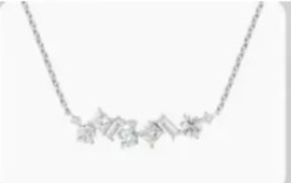 Necklace — Diamond Bar Necklace - bijou - Amberliss