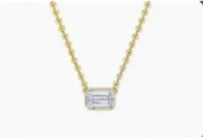 Baguette Diamond Pendant Necklace
