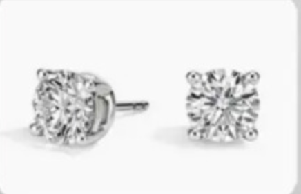 Round Brilliant Solitaire Studs - bijou - Amberliss