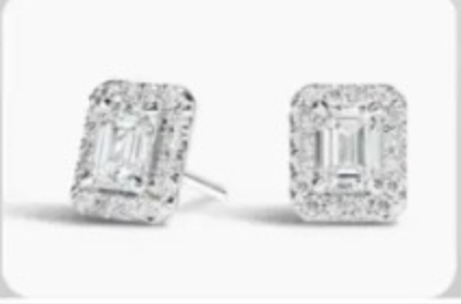 Emerald Halo Stud Earrings - bijou - Amberliss