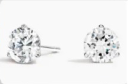 Round Brilliant Martini Stud Earrings - bijou - Amberliss