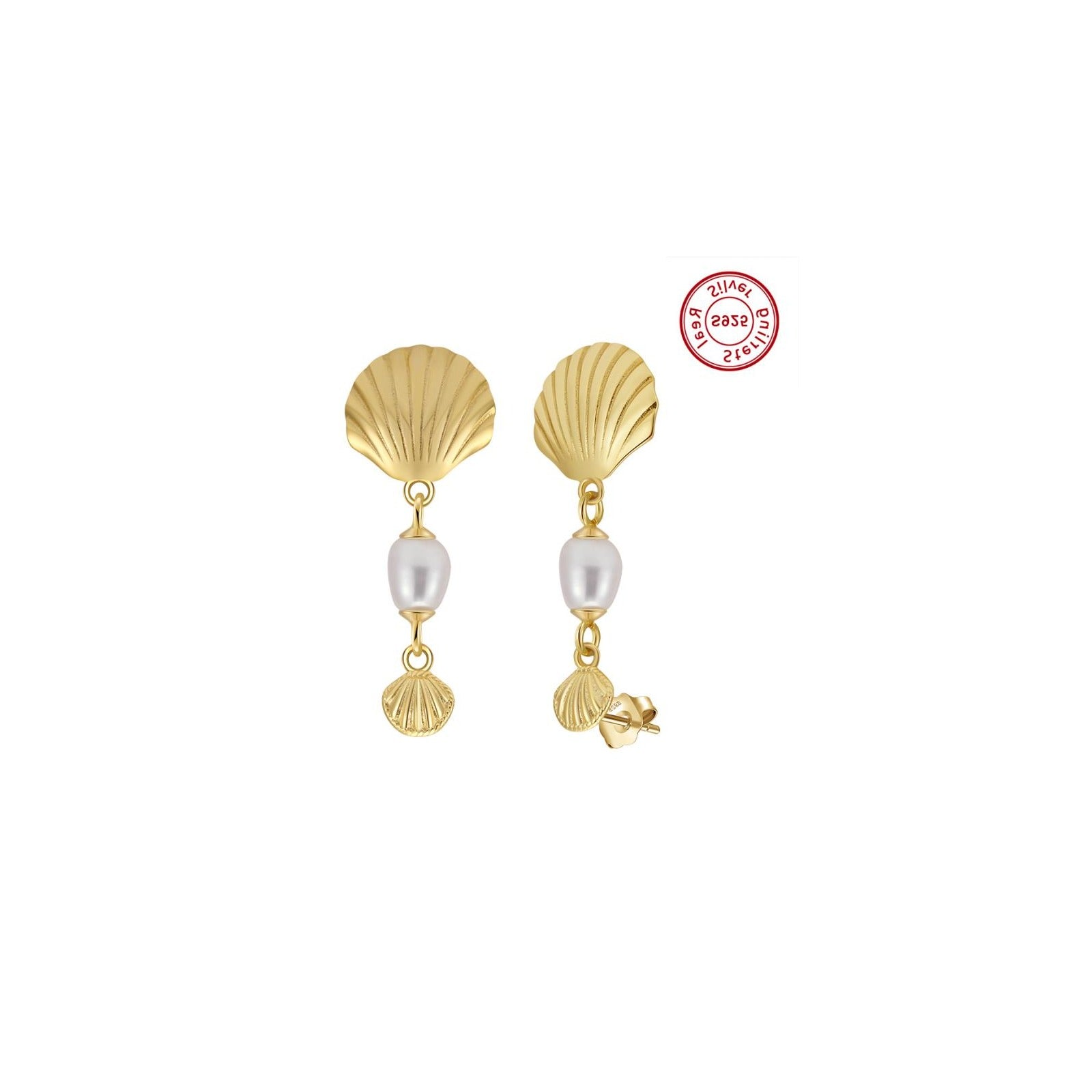 Amberliss Boucles d'oreilles perle d'eau douce GPE114 image 2