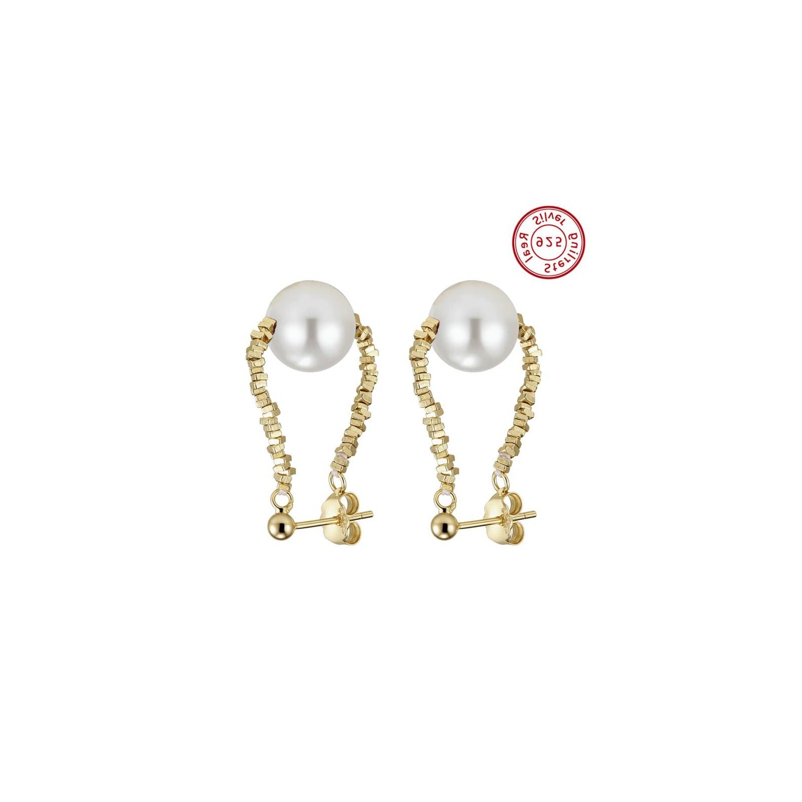 Amberliss Boucles d'oreilles perle d'eau douce PSE07 image 2