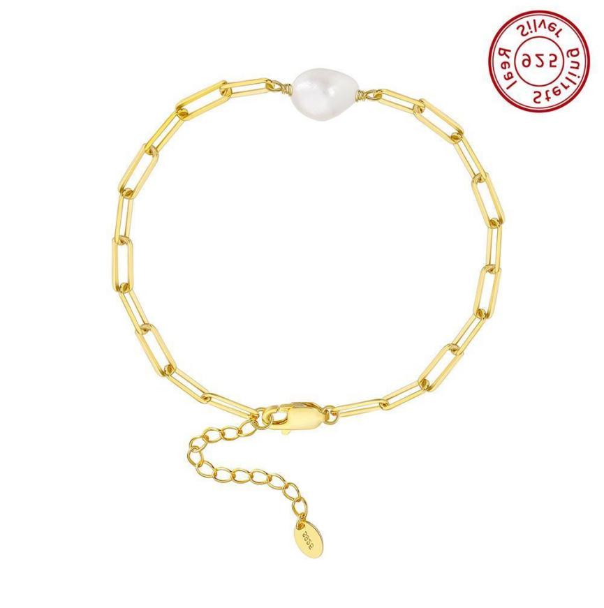 Bracelet freshwater pearl sterling silver GPB07 - bracelet - sterling silver - freshwater pearl - Amberliss