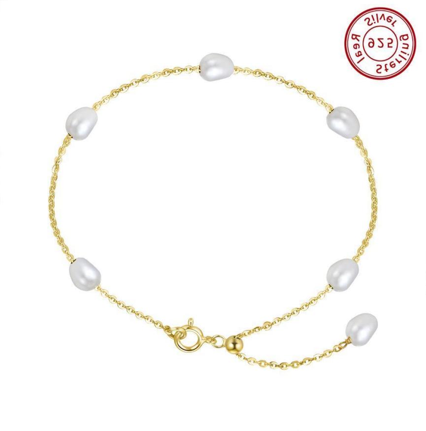 Bracelet freshwater pearl sterling silver GPB08 - bracelet - sterling silver - freshwater pearl - Amberliss