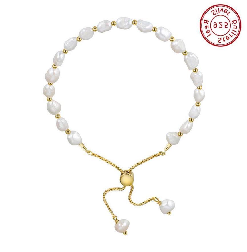 Bracelet freshwater pearl sterling silver GPB09 - bracelet - sterling silver - freshwater pearl - Amberliss