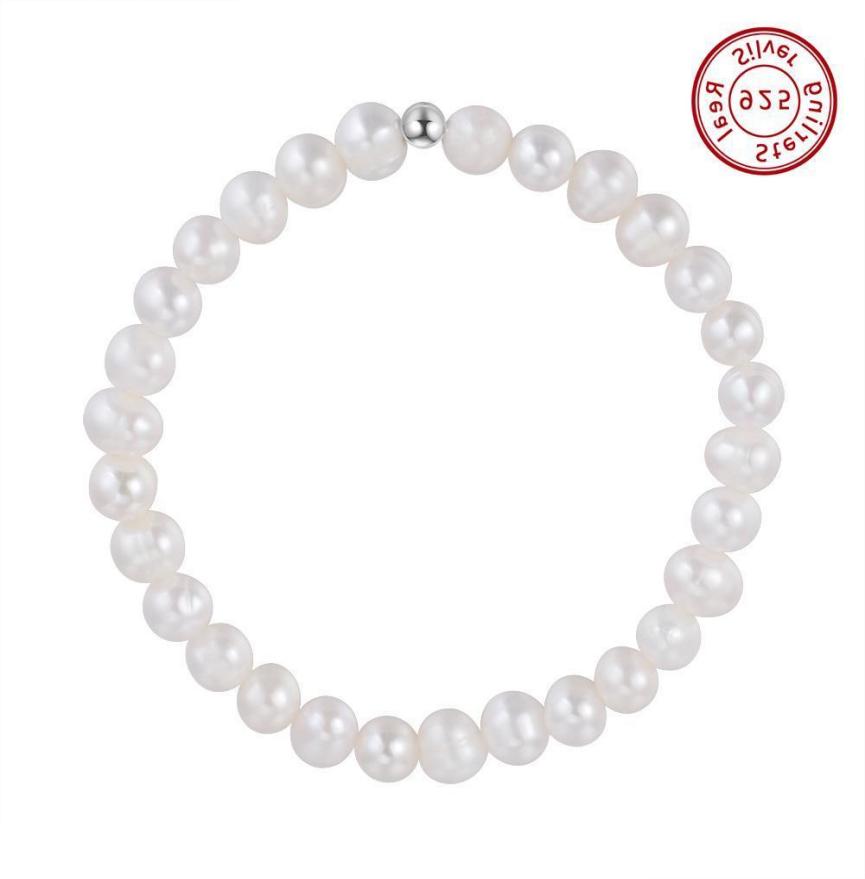 Bracelet freshwater pearl sterling silver GPB12 - bracelet - sterling silver - freshwater pearl - Amberliss