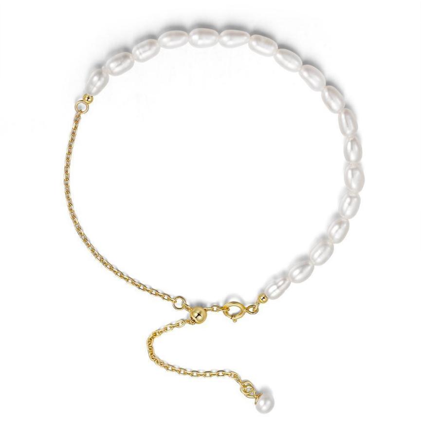 Bracelet freshwater pearl sterling silver GPB16 - bracelet - sterling silver - freshwater pearl - Amberliss