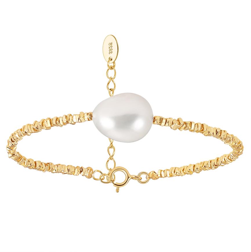 Bracelet freshwater pearl sterling silver GPB19 - bracelet - sterling silver - freshwater pearl - Amberliss