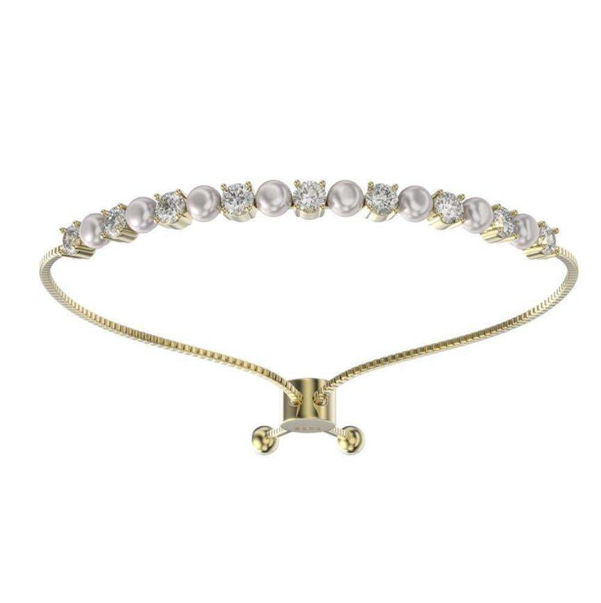 Bracelet freshwater pearl sterling silver GPB21 - bracelet - sterling silver - freshwater pearl - Amberliss