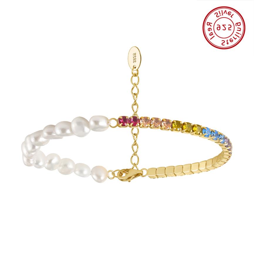 Bracelet freshwater pearl sterling silver GPB25 - bracelet - sterling silver - freshwater pearl - Amberliss