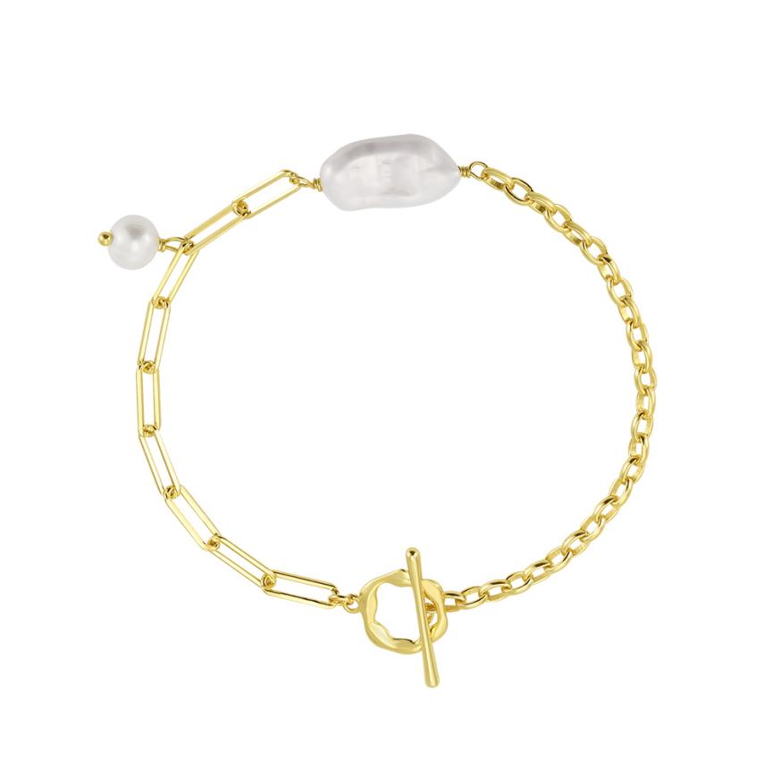 Bracelet freshwater pearl sterling silver GPB43 - bracelet - sterling silver - freshwater pearl - Amberliss