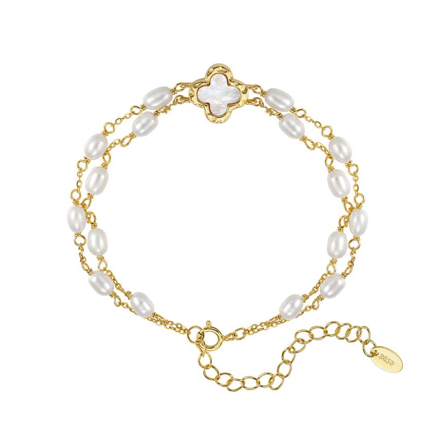 Bracelet sterling silver +Cultured Freshwater Pearl GPB54 - bracelet - sterling silver - freshwater pearl - Amberliss