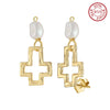Earrings freshwater pearl sterling silver GPE106 - earrings - sterling silver - freshwater pearl - Amberliss