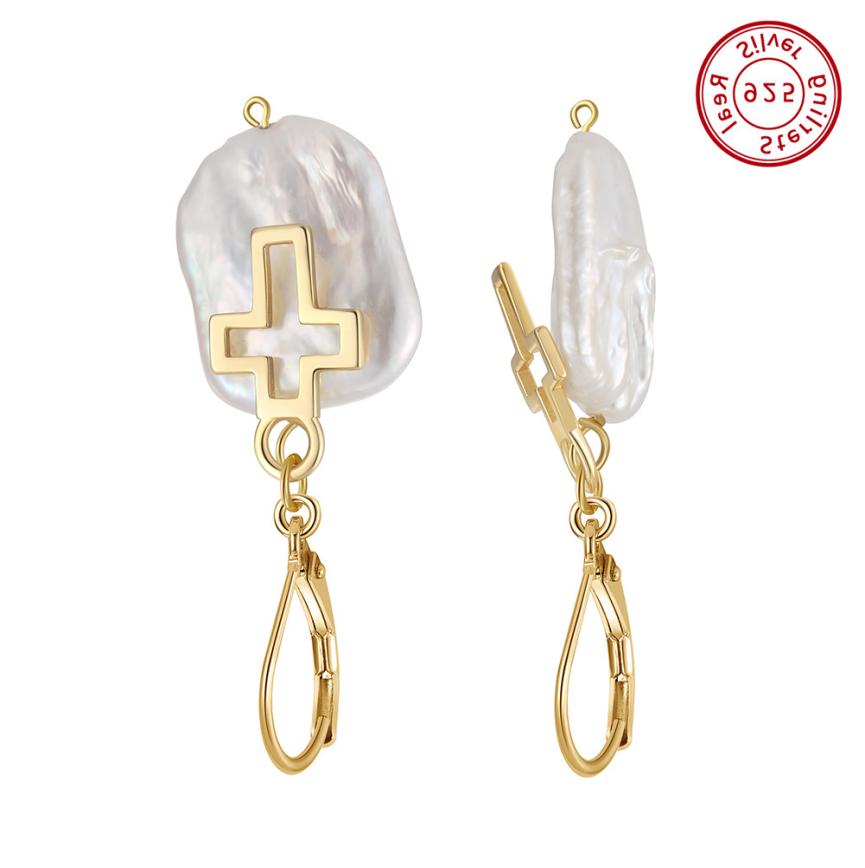 Earrings freshwater pearl sterling silver GPE109 - earrings - sterling silver - freshwater pearl - Amberliss