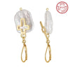 Earrings freshwater pearl sterling silver GPE109 - earrings - sterling silver - freshwater pearl - Amberliss