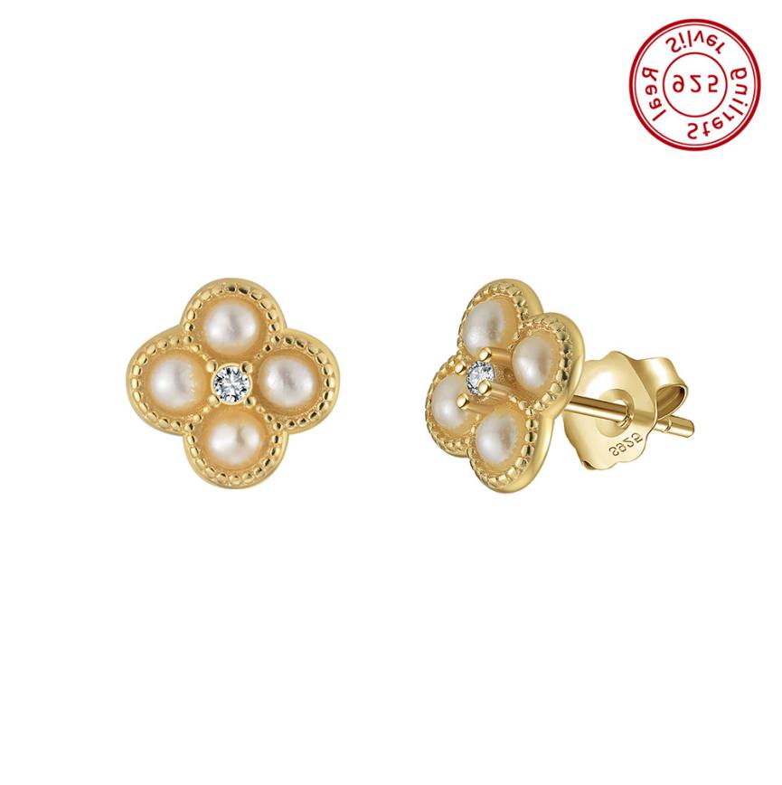 Earrings freshwater pearl sterling silver GPE111 - earrings - sterling silver - freshwater pearl - Amberliss