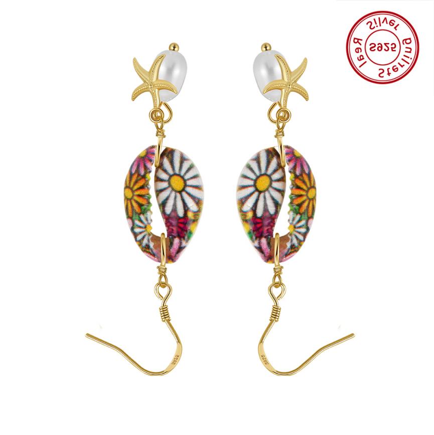 Earrings freshwater pearl sterling silver GPE117 - earrings - sterling silver - freshwater pearl - Amberliss