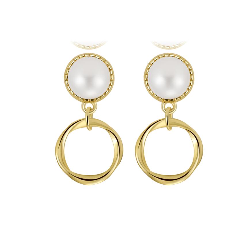 Earrings freshwater pearl sterling silver GPE121 - earrings - sterling silver - freshwater pearl - Amberliss