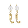 Earrings freshwater pearl sterling silver GPE122 - earrings - sterling silver - freshwater pearl - Amberliss