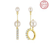 Earrings freshwater pearl sterling silver +Cultured Freshwater Pearl GPE126 - earrings - sterling silver - - Amberliss