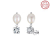 Earrings freshwater pearl sterling silver +Cultured Freshwater Pearl GPE131 - earrings - sterling silver - - Amberliss