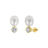 Earrings freshwater pearl sterling silver +Cultured Freshwater Pearl GPE133 - earrings - sterling silver - - Amberliss