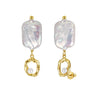 Earrings freshwater pearl sterling silver +Cultured Freshwater Pearl GPE139 - earrings - sterling silver - - Amberliss