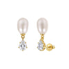 Earrings freshwater pearl sterling silver +Cultured Freshwater Pearl GPE140 - earrings - sterling silver - - Amberliss