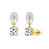 Earrings freshwater pearl sterling silver +Cultured Freshwater Pearl GPE141 - earrings - sterling silver - - Amberliss