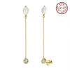 Earrings freshwater pearl sterling silver GPE19 - earrings - sterling silver - freshwater pearl - Amberliss