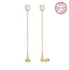 Earrings freshwater pearl sterling silver GPE21 - earrings - sterling silver - freshwater pearl - Amberliss