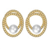 Earrings freshwater pearl sterling silver GPE26 - earrings - sterling silver - freshwater pearl - Amberliss