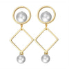 Earrings freshwater pearl sterling silver GPE28 - earrings - sterling silver - freshwater pearl - Amberliss