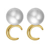 Earrings freshwater pearl sterling silver GPE30 - earrings - sterling silver - freshwater pearl - Amberliss