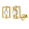 Earrings freshwater pearl sterling silver GPE31 - earrings - sterling silver - freshwater pearl - Amberliss