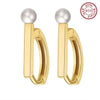 Earrings freshwater pearl sterling silver GPE36 - earrings - sterling silver - freshwater pearl - Amberliss