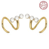 Earrings freshwater pearl sterling silver GPE38 - earrings - sterling silver - freshwater pearl - Amberliss