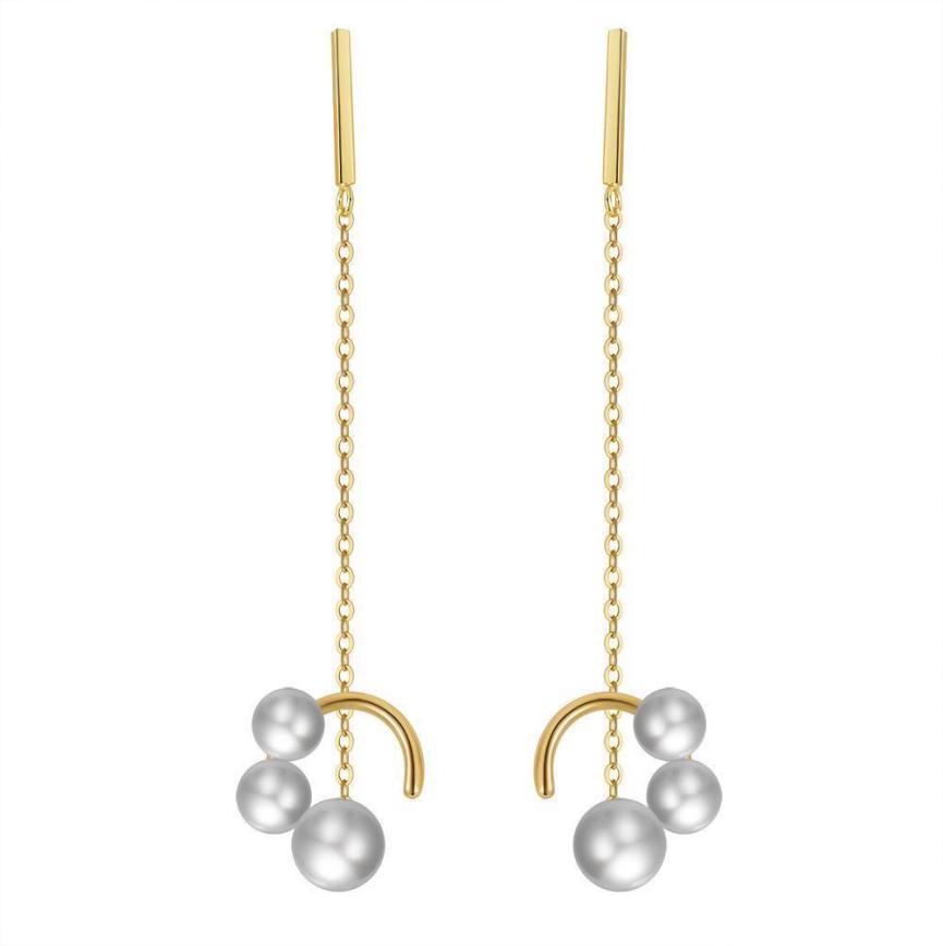 Earrings freshwater pearl sterling silver GPE41 - earrings - sterling silver - freshwater pearl - Amberliss