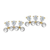 Earrings freshwater pearl sterling silver GPE44 - earrings - sterling silver - freshwater pearl - Amberliss