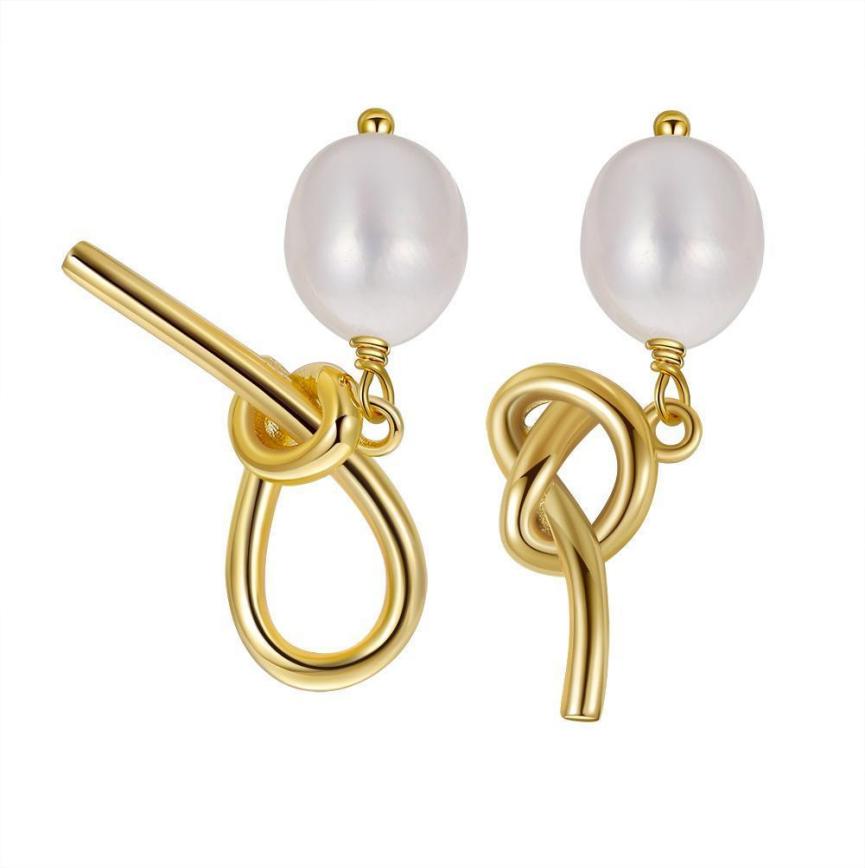 Earrings freshwater pearl sterling silver GPE45 - earrings - sterling silver - freshwater pearl - Amberliss