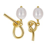 Earrings freshwater pearl sterling silver GPE45 - earrings - sterling silver - freshwater pearl - Amberliss