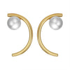 Earrings freshwater pearl sterling silver GPE46 - earrings - sterling silver - freshwater pearl - Amberliss