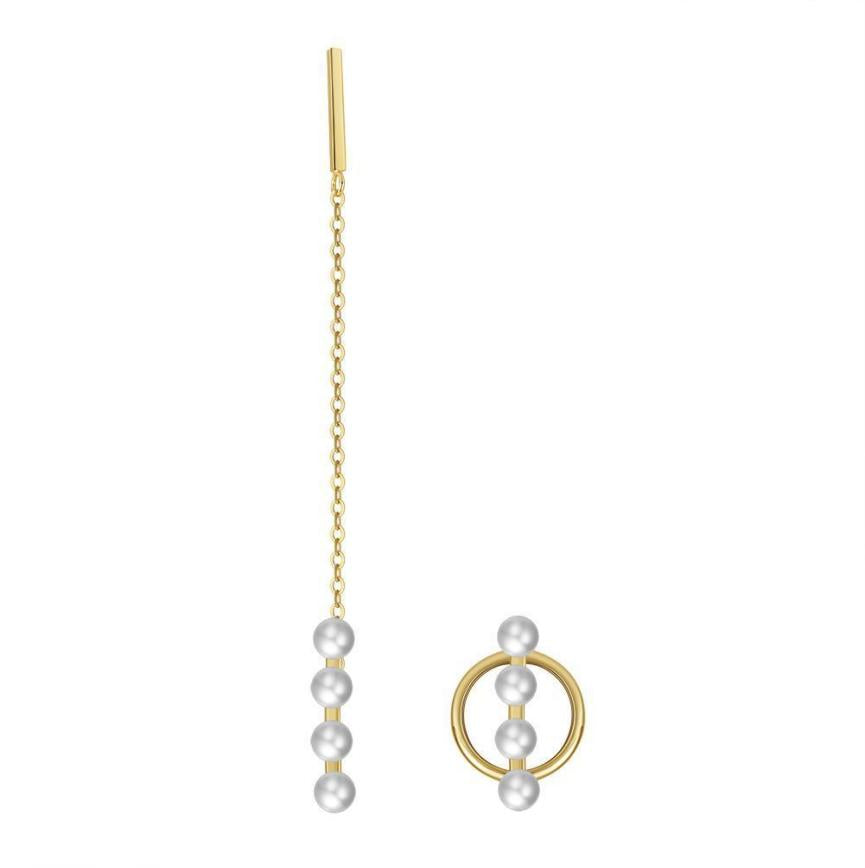 Earrings freshwater pearl sterling silver GPE47 - earrings - sterling silver - freshwater pearl - Amberliss