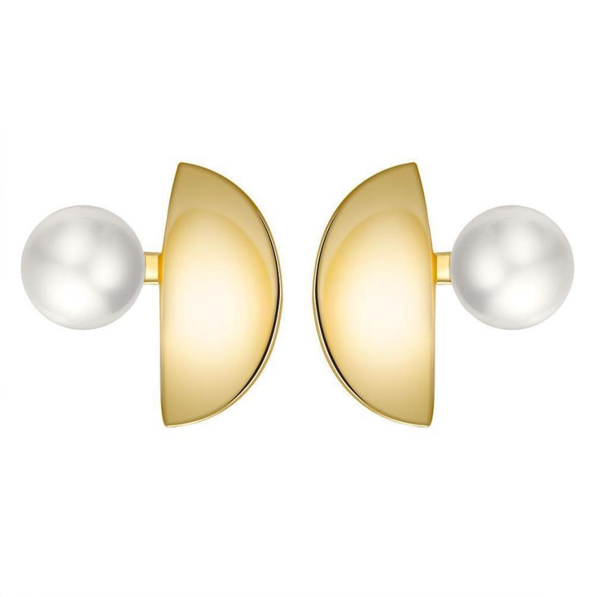 Earrings freshwater pearl sterling silver GPE48 - earrings - sterling silver - freshwater pearl - Amberliss