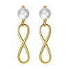 Earrings freshwater pearl sterling silver GPE49 - earrings - sterling silver - freshwater pearl - Amberliss