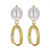 Earrings freshwater pearl sterling silver GPE50 - earrings - sterling silver - freshwater pearl - Amberliss