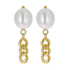 Earrings freshwater pearl sterling silver GPE51 - earrings - sterling silver - freshwater pearl - Amberliss
