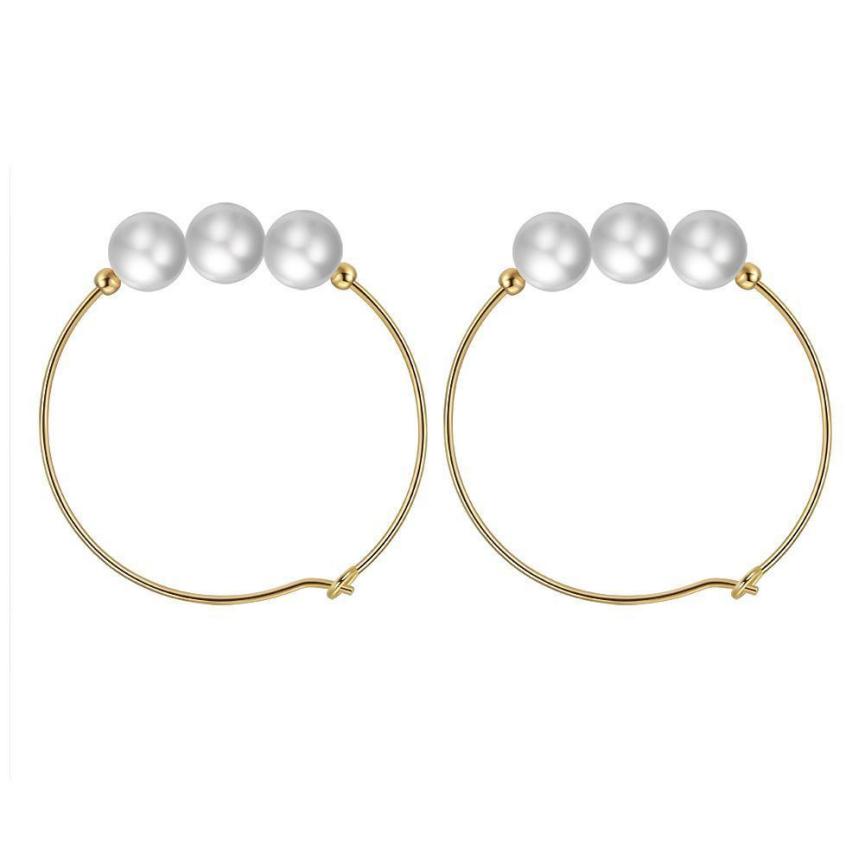 Earrings freshwater pearl sterling silver GPE52 - earrings - sterling silver - freshwater pearl - Amberliss