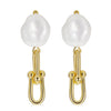 Earrings freshwater pearl sterling silver GPE54 - earrings - sterling silver - freshwater pearl - Amberliss